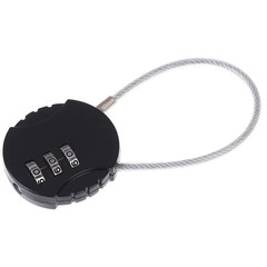 Round Wire Rope Password Lock Cookie Shape Padlock for Schoolbag Luggage Case Ca