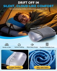 Hikenture Camping Pillow with Removable Cover – Ultralight Inflatable Pillow for