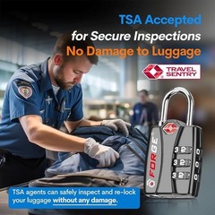 2x Resetable 3 Number Combination TSA Open Alert Indicator Luggage Locks Small