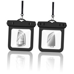 2 Pack Submersible Waterproof Wallet Dry Car Key Fob Case 4.8″x4.25″ Black-2PCS