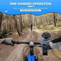 Motorcycle ATV Cup Holder 360° Rotating Crocodile Clamp Fits Bottles up to 3.5in