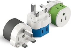 OREI UK, Ireland, Dubai Power Plug Adapter with 2 USA Inputs – Travel 3 Pack