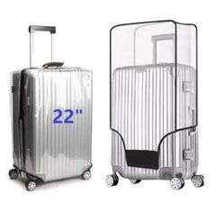 Clear PVC Suitcase Cover Protectors Transparent Luggage Cover Waterproof 22″