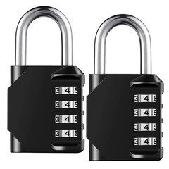 1pc 4 Digit Combination Padlock Resettable Waterproof Heavy Duty Lock Outdoor Us