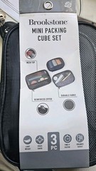 Brookstone 3-Piece, Travel Accessory Organizers, Black