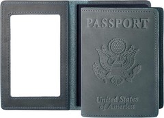 Passport Wallets and Vaccine Card Holder Combo,RFID Blocking Genuine Leather …