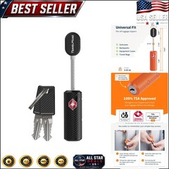 Secure Your Travel with TSA Approved Black Luggage Key Lock – 1.67 x 0.6 Inches