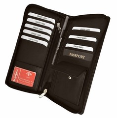 Travel Document Organizer – RFID Passport Wallet Case Family Holder Id Wristlet