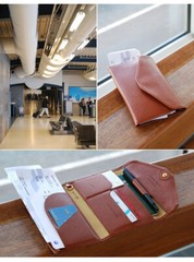 Wallet Holder Slim Leather US Travel Passport RFID Blocking ID Cards Case Cover