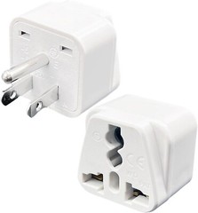 NEW Universal World to Canada/American Outlet Plug Adapter-Type B 2 Pack