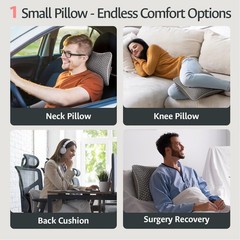 Small Cooling Memory Foam Travel Pillows for Airplanes, Compressible Camping …