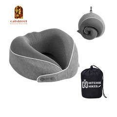 2pcs Memory Foam Neck Pillow Magnetic Fabric High-Quality (Dark Grey)