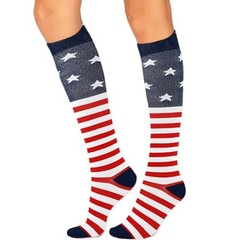 Compression Socks for Women Knee High Socks for Travel Large American Flag-01
