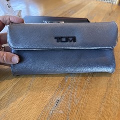 TUMI Voyager small organizer NWT Silver Sky No Box