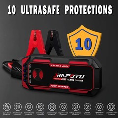 Portable Car Jump Starter, 2500A Peak Battery Jumper Starter Portable, Jump Box