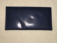 LEATHERMARK ACCESSORIES Dark Blue Leather Executive Travel Companion & Organizer
