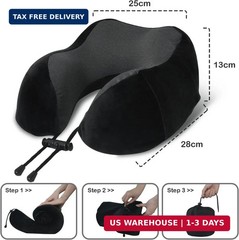 Travel Pillow, Memory Foam Neck Pillow for Traveling, U Shape Neck Pillow Airpla