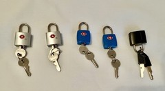 5Pcs Small Locks with Keys, Multicolor Luggage Locks ABS Plastic Covered Copper