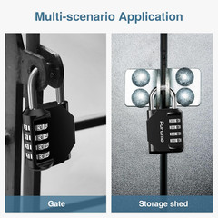 2 Pack Combination Lock 4 Digit Padlock for School Gym Locker, Sports Locker, Fe
