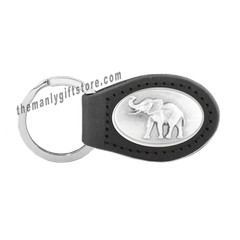NCAA Alabama Elephant Zep-Pro Leather Concho Key Fob black keychain
