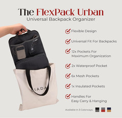 Clearance: FlexPack Urban Backpack Organizer | NEW | GRY | 40% Off (MSRP $39.99)