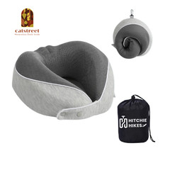 2pcs Memory Foam Neck Pillow Magnetic Fabric High-Quality (Light Grey)