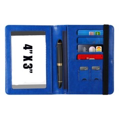 Blocking RFID Multi-function Passport Holder Card Slot Vaccine Card Leather Case