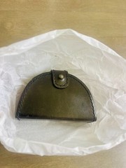 Pottery Barn Black Saddle Leather Earphone Case