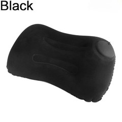 Portable Inflatable Flocking Travel Pillow Neck Support for Camping and Office