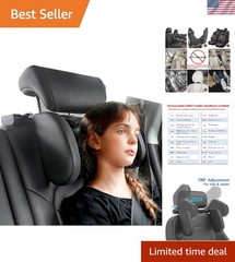 Car Headrest Pillow, 180°Adjustable Head Neck Support Pillow, U- Shaped, Trav…