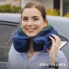 Cabeau Best Neck Pillow with memory foam Evolution Earth Travel NWT