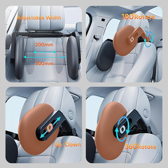 Car Headrest Pillow, Adjustable Car Headrest,Thickened Memory Foam Road Pal Head