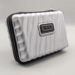 New Tumi Delta Silver Mini Hard Shell Amenity Case Kit