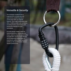 Locking Carabiner Heavy Duty, Large Carabiner Clip with Combination Lock, 4 i…