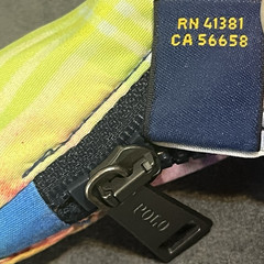 Polo Ralph Lauren Tie-Dye Patchwork Storage Pouch Blue Pony Zipper Cloth Travel