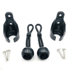 Blinds & Shades Bungee Tie Down Conversion Kit of Exterior Sun Black, Black