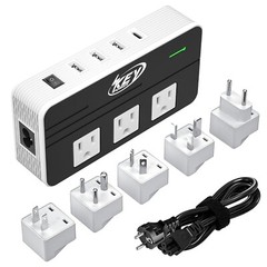 230W Step Down Voltage Converter 220v to 110v Travel Adapter with USB C Ports