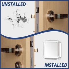 JULBEAR 12PCS Clear Door Stoppers for Wall, Wall Protectors from Door Knobs w…
