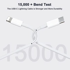 20W USB C Fast Charger Cube Type C Charging Cable For iPhone 17 16 15 14 13 12 8
