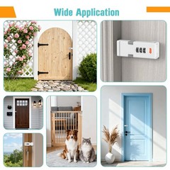 90 Degree Cabinet Locks with Combination, Ajustable Keyless Sliding Barn Door…