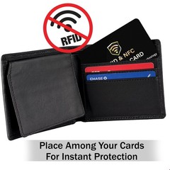 SaiTech IT 5 Pack RFID Blocking Card, One Card Protects 5 Pcs Black, Black