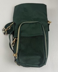 #Samantha Brown To-Go Water Bottle Crossbody Travel Bag- Green With Strap