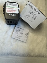 VYLEE 5-in-1 Universal Travel Adapter USB/USB-C Charger for 200+ Countries