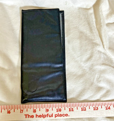 Vtg Giorgio Bernini Black Leather Travel Wallet 5×9″ Passport SOFT Slots Trifold