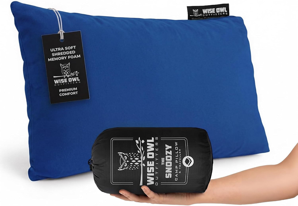 Camping Pillow-Memory Foam Travel Pillow-Airplane Sleeping,Hiking,Backpacking- M