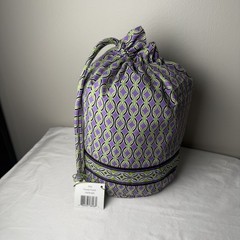 Vera Bradley Purple Punch Ditty Bag For Gym pool beach tote cosmetic case NWT