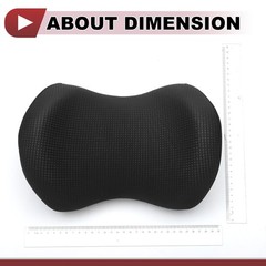 Car Headrest Pillow Polyester,Memory Foam Black 1 Pcs for Driving Travel