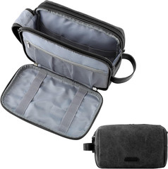 Toiletry Bag for Men, Canvas Travel Toiletry Organizer Dopp Kit