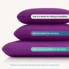 Peujew Travel Pillow Memory Foam Pillows Camping Pillow-Compressible Medium