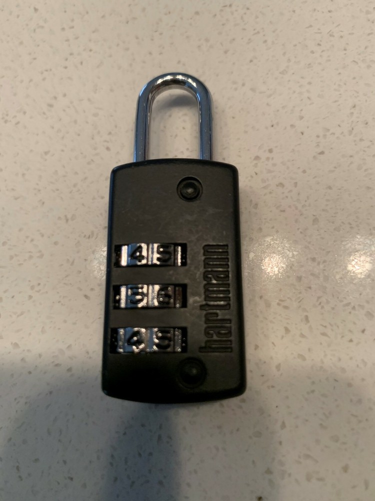 Hartmann Black TSA Secure Luggage Combination Lock
